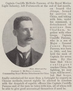 Captain C McNeile Parsons, Commanding Royal Marine Detachment for China by English Photographer