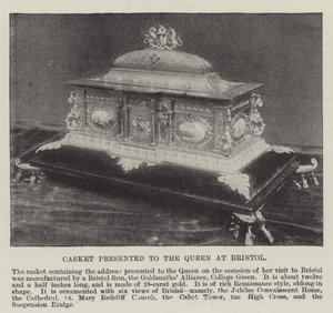 Casket Presented to the Queen at Bristol by English Photographer