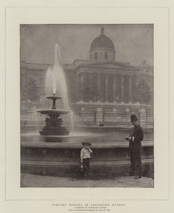 Caught Fishing in Preserved Waters, a Tragedy in Trafalgar Square by English Photographer