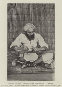 Charles Neufeld writing under Difficulties in Prison by English Photographer