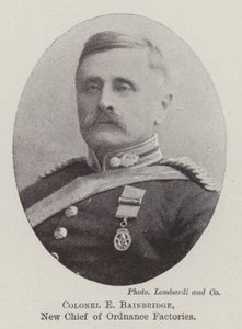Colonel E Bainbridge, New Chief of Ordnance Factories by English Photographer