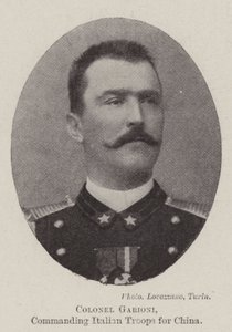 Colonel Garioni, commanding Italian Troops for China by English Photographer