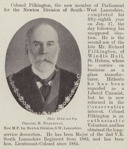 Colonel R. Pilkington, New MP for Newton Division, SW Lancashire by English Photographer