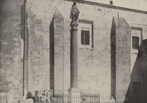 Column and Statue of the Virgin, Nazareth, near the site of the home of Joseph and Mary by English Photographer