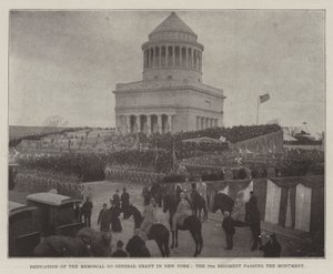 Dedication of the Memorial to General Grant in New York, the 7th Regiment Passing the Monument by English Photographer