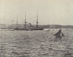 Departure of HMS Calliope by English Photographer
