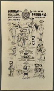 Dinner to Lieutenant T. H. Hughes, Artist Rifles, Depot Field Survey Company, Royal Engineers, 29th August 1918 by English Photographer