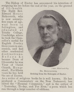 Dr Bickersteth, retiring from the Bishopric of Exeter by English Photographer