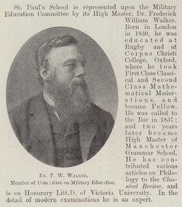 Dr F W Walker, Member of Committee on Military Education by English Photographer