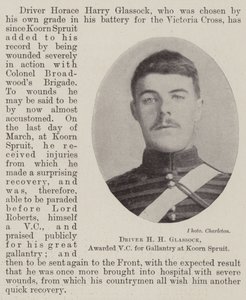 Driver H H Glassock, awarded VC for Gallantry at Koorn Spruit by English Photographer