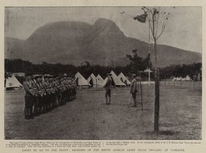 Eager to go to the Front, Recruits of the South African Light Horse drilling at Rosebank by English Photographer