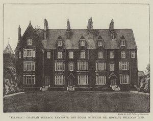 Elleray, Chatham Terrace, Ramsgate, the House in which Mr Montagu Williams died by English Photographer