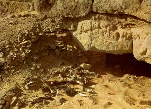 Entrance to a rock grave, Egypt