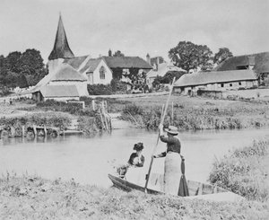 Ferry across the Arun at Bury, Sussex