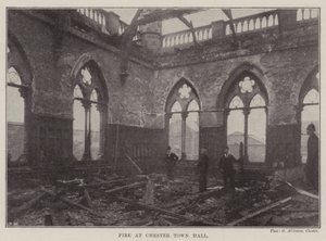 Fire at Chester Town Hall by English Photographer
