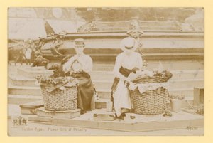 Flower Girls at Piccadilly, London by English Photographer