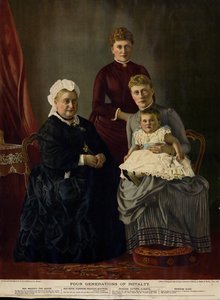 Four Generations of Royalty (Queen Victoria, Princess Beatrice, Princess Victoria Alberta and Princess Alice) by English Photographer
