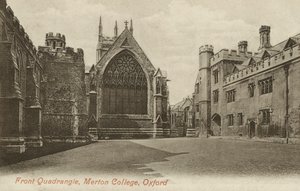 Front Quad, Merton College, Oxford, Oxfordshire by English Photographer
