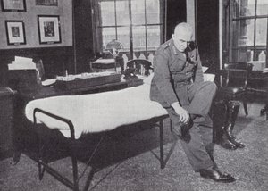 General Sir Edmund Ironside in His Office, World War II, 1939-1940 by English Photographer