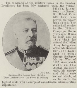 General Sir Robert Low, GCB, New Commander of the Forces in Bombay by English Photographer