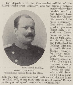 General von Lessel, Commanding German Troops for China by English Photographer