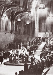 George V Lying in State in Westminster Hall, 1936 by English Photographer