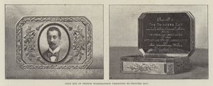 Gold Box of French Workmanship presented to Princess May by English Photographer