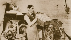 Hebrew bakery preparing unleavened bread for Passover