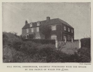Hill House, Dersingham, recently purchased with the Estate by the Prince of Wales for £7000 by English Photographer