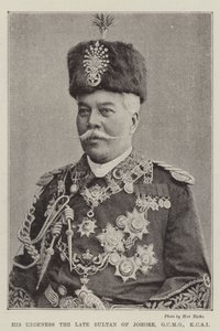 His Highness the late Sultan of Johore, GCMG, KCSI by English Photographer