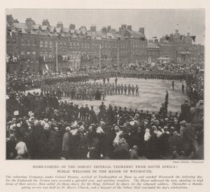 Home-Coming of the Dorset Imperial Yeomanry from South Africa, Public Welcome by the Mayor of Weymouth by English Photographer