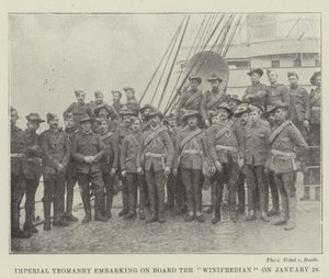 Imperial Yeomanry embarking on Board the Winifredian on 28 January by English Photographer