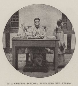 In a Chinese School, repeating her Lesson by English Photographer