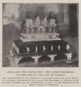 India and the Coronation, the Casket presented to the King by the City of Madras by English Photographer
