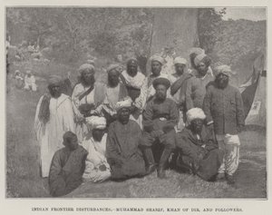 Indian Frontier Disturbances, Muhammad Sharif, Khan of Dir, and Followers by English Photographer