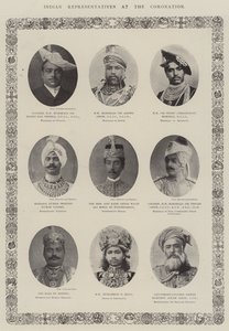 Indian Representatives at the Coronation by English Photographer
