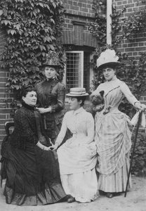 Jennie Jerome, Later Lady Randolph Churchill, with Her Mother and Sisters