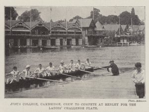 Jesus College, Cambridge, Crew to Compete at Henley for the Ladies Challenge Plate by English Photographer