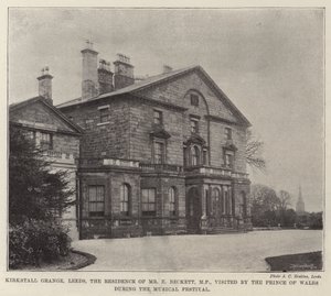 Kirkstall Grange, Leeds, the Residence of Mr E Beckett, visited by the Prince of Wales during the Musical Festival by English Photographer