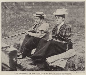 Lady Competitors at the Army and Navy Rifle Meeting, Browndown by English Photographer