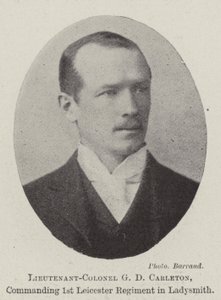 Lieutenant-Colonel G D Carleton, commanding 1st Leicester Regiment in Ladysmith by English Photographer