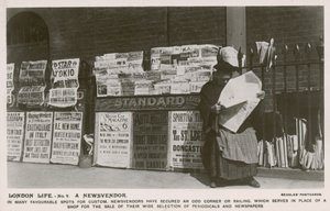 London Life, a Newsvendor by English Photographer