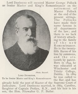 Lord Dunboyne, to be Senior Master and King
