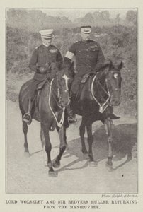 Lord Wolseley and Sir Redvers Buller returning from the Manoeuvres by English Photographer