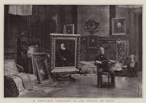 M Benjamin Constant in his Studio in Paris by English Photographer