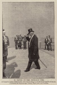 M Faure on the Peterhof Pier by English Photographer