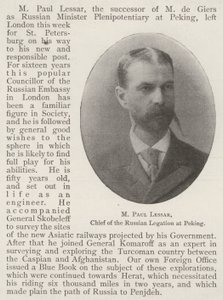 M Paul Lessar, Chief of the Russian Legation at Peking by English Photographer