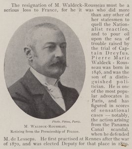 M Waldeck-Rousseau, retiring from the Premiership of France by English Photographer