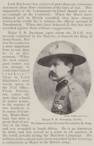 Major F R Burnham, DSO, the Famous Scout, recently decorated by the King by English Photographer