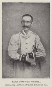 Major Francisco Cirujeda, commanding a Battalion of Spanish Infantry in Cuba by English Photographer